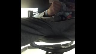 College teen caught masturbating and under the desk