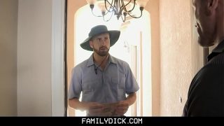 Muscle Stepdaddy Fucks His Stepson And The Horny Postman