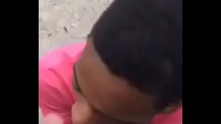 Nasty Young Black Teen Fags Fuck Bareback Outside