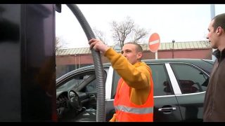 Raw homo sex car washer gay fucked hard